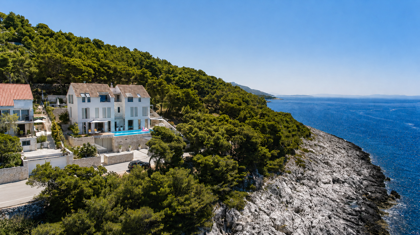 Villa Madeleine above the Adriatic on Hvar, Croatia